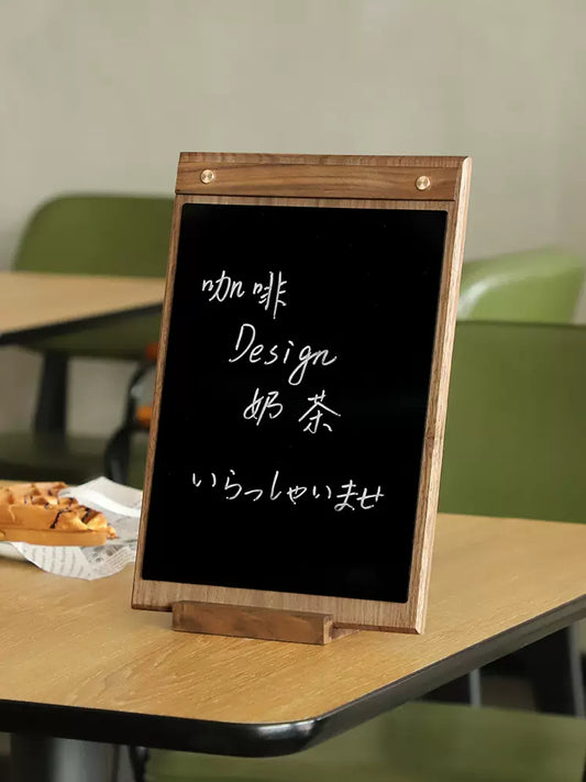 Tabletop Chalkboard Sign with Rustic Wood Frame